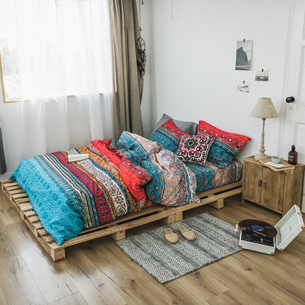Cotton brushed ethnic style factory direct wholesale amazon explosive four-piece cotton set – Trendy & Practical for Daily Living