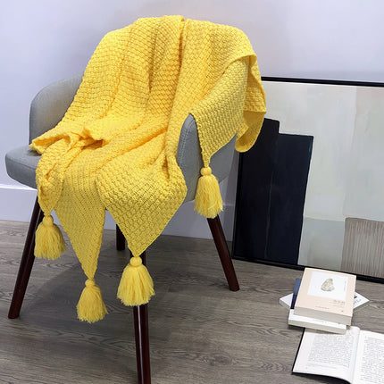Nordic style tassel knitting casual blanket – Trendy & Practical for Daily Living