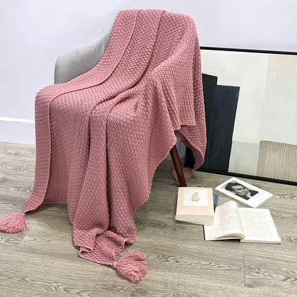 Nordic style tassel knitting casual blanket – Trendy & Practical for Daily Living