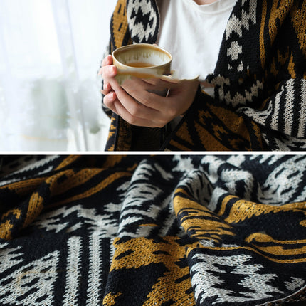 Boho Style Sofa Cover Blanket – Skin-Friendly, Light or Dark