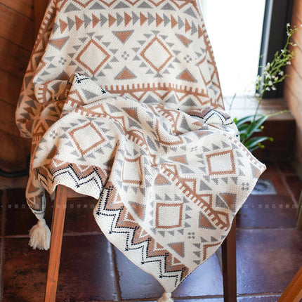 Boho Style Sofa Cover Blanket – Skin-Friendly, Light or Dark