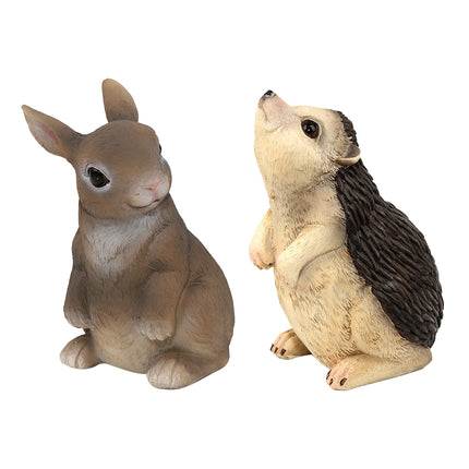 Garden Decorations Bunny Hedgehog Yard Gardening
