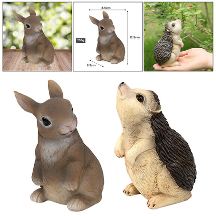 Garden Decorations Bunny Hedgehog Yard Gardening