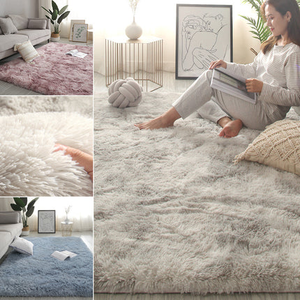 Plush Tie Dye Floor Mat | Soft Bedroom & Living Room Rug