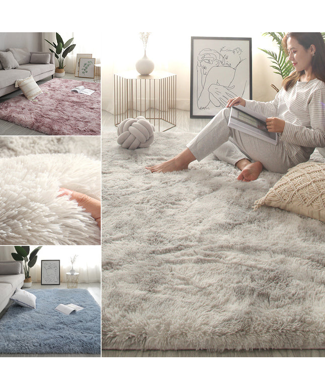 Plush Tie Dye Floor Mat | Soft Bedroom & Living Room Rug