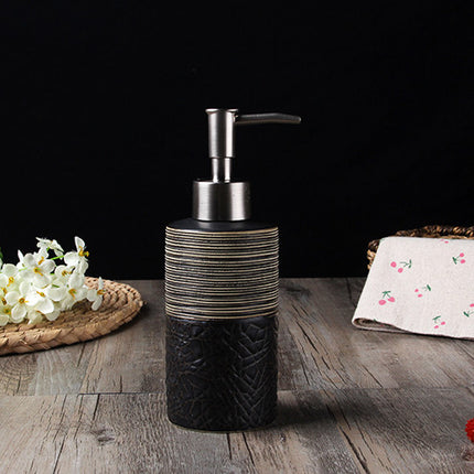Simple Black Ceramic Bathroom Accessories Set 🖤🛁
