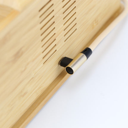 ⚡🌿 Wooden Wireless Charging Pen Holder – Smart Design, Natural Elegance