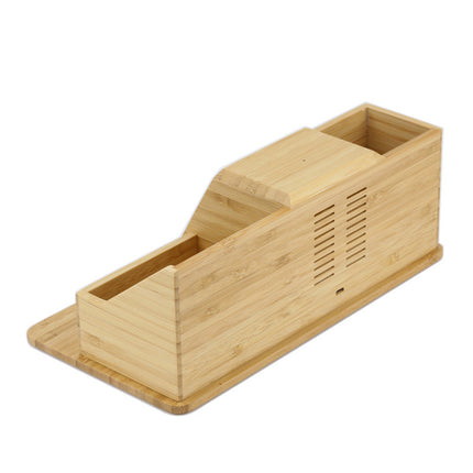 ⚡🌿 Wooden Wireless Charging Pen Holder – Smart Design, Natural Elegance