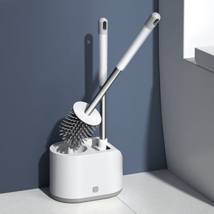 🚽 Silicone Toilet Brush Set with Long Handle – Deep Clean Bathroom Tool