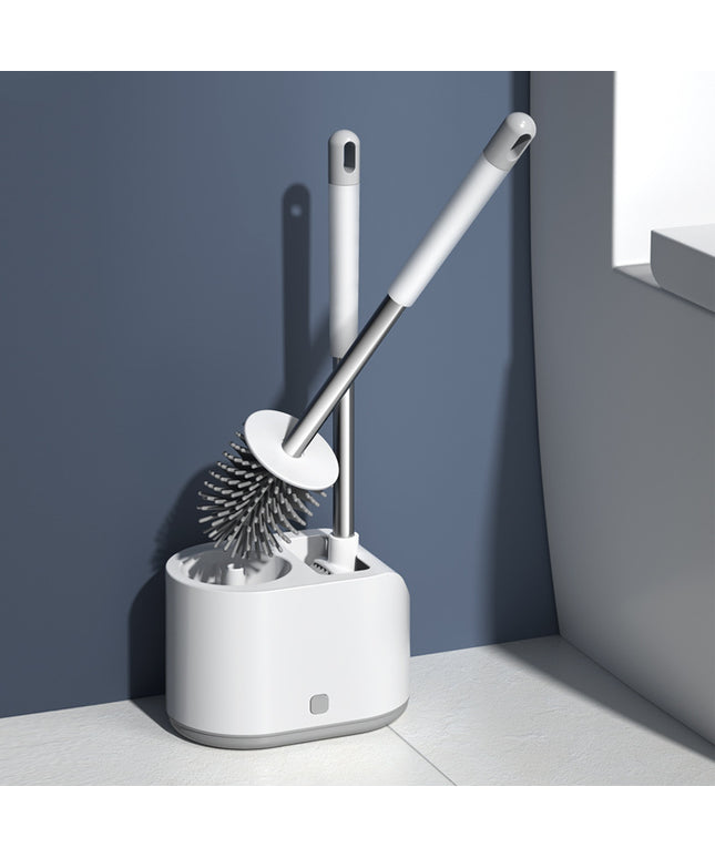 🚽 Silicone Toilet Brush Set with Long Handle – Deep Clean Bathroom Tool