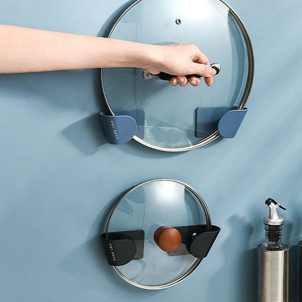 Wall-Mounted Pot Lid Rack – No-Drill Kitchen Storage Holder | Ikeame