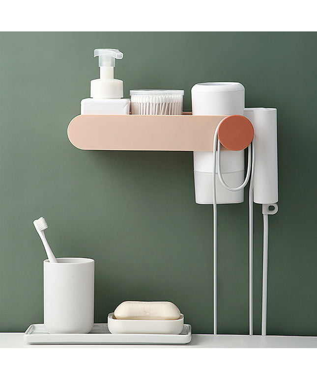 Bathroom Wall-mounted Hair Dryer Storage Rack
