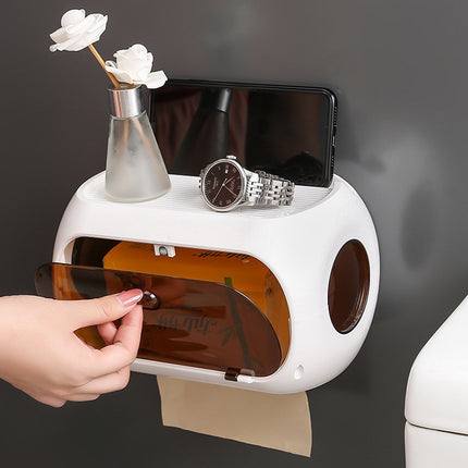 Waterproof Wall-Mounted Tissue Box Holder 🖤✨