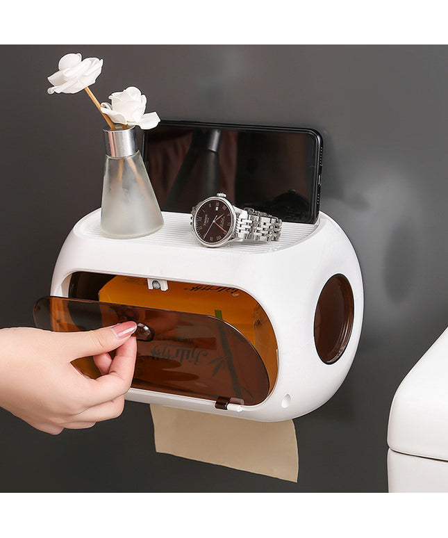 Waterproof Wall-Mounted Tissue Box Holder 🖤✨