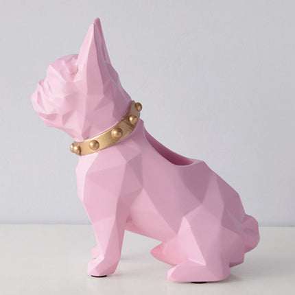 Geometric Dog Pen Holder – Cute Resin Desk Organiser