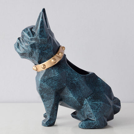 Geometric Dog Pen Holder – Cute Resin Desk Organiser