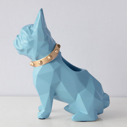Geometric Dog Pen Holder – Cute Resin Desk Organiser