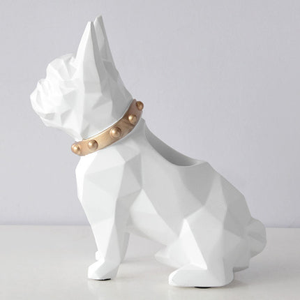 Geometric Dog Pen Holder – Cute Resin Desk Organiser