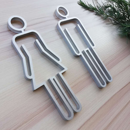 3D Hollow Creative Bathroom Door Sign 🚻✨
