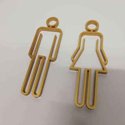 3D Hollow Creative Bathroom Door Sign 🚻✨