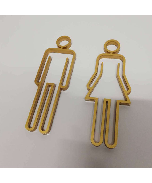 3D Hollow Creative Bathroom Door Sign 🚻✨