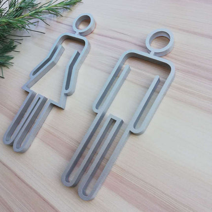 3D Hollow Creative Bathroom Door Sign 🚻✨