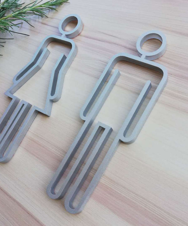 3D Hollow Creative Bathroom Door Sign 🚻✨