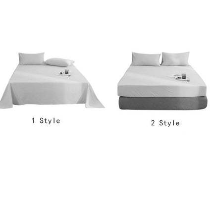 Pure Cotton Minimalist White Bedding Set – Single 3-Piece or Double 4-Piece | Ikeame