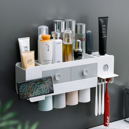 Magnetic Wall-Mounted Toothbrush Holder with Automatic Toothpaste Dispenser 🪥✨