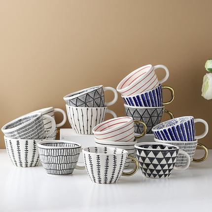 Nordic Irregular Mug | Geometric Ceramic Coffee Cup