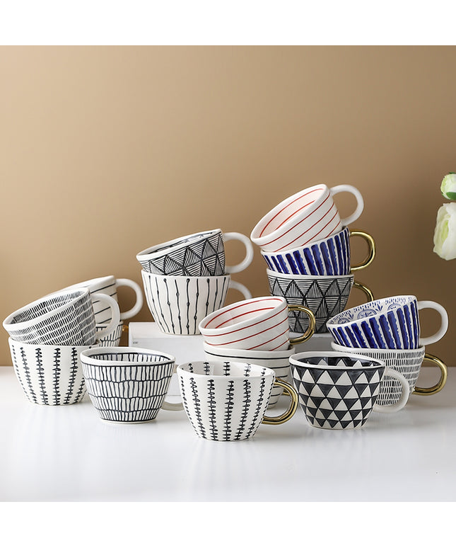 Nordic Irregular Mug | Geometric Ceramic Coffee Cup