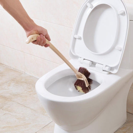Imitation Wood Toilet Brush – Long Handle Bathroom Cleaner | Ikeame