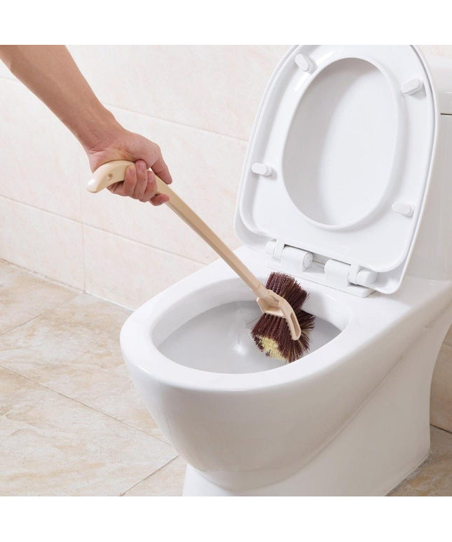 Imitation Wood Toilet Brush – Long Handle Bathroom Cleaner | Ikeame