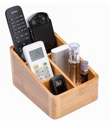Bamboo Desktop Storage Box Multi-Purpose Organiser