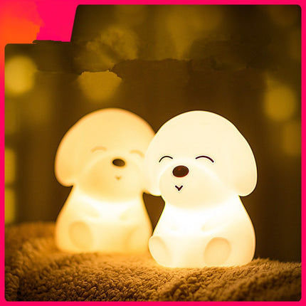 Puppy Night Light – Colour Changing Silicone LED Lamp | Ikeame