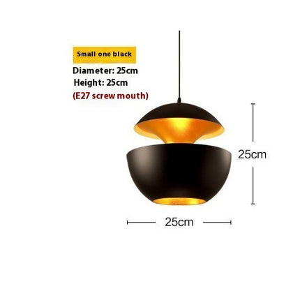 Nordic Minimalist Ceiling Light – Black & Gold or White & Gold | Ikeame