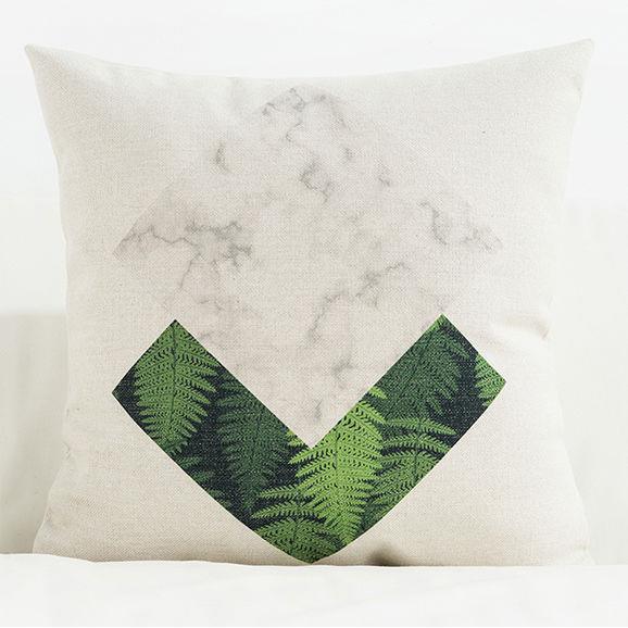 Nordic Botanical Cushion Cover | Rainforest Pillow 45x45