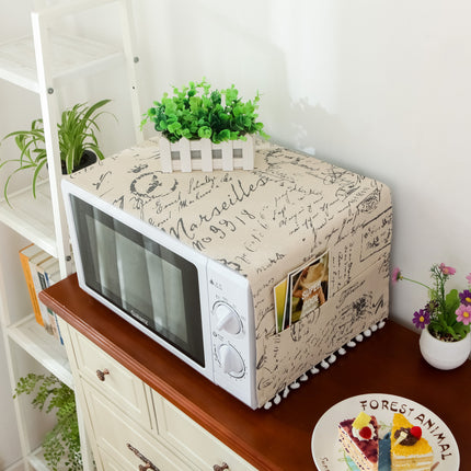 Linen Microwave Dust Cover | Ikeame