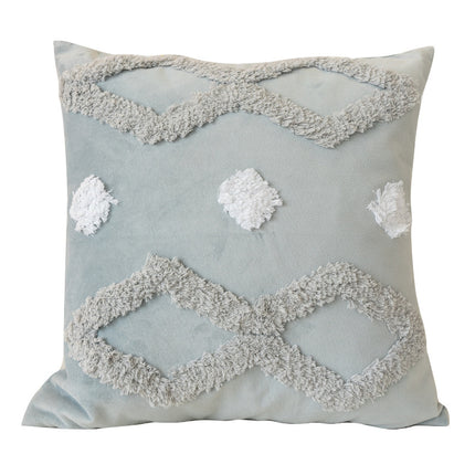 Nordic Style Tufted Cushion with 3D Geometric Patterns