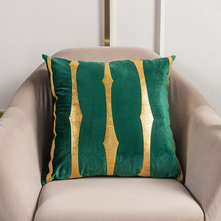 Golden Stripe Cushion Cover – 45x45cm in Beige or Brown