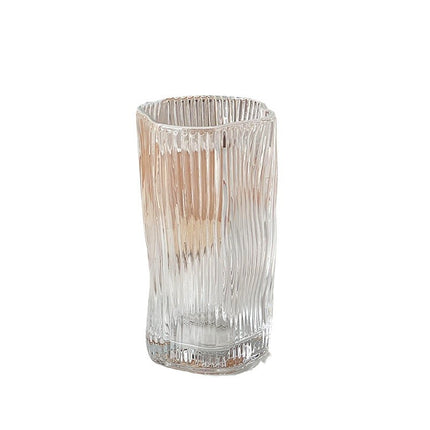 Irregular Glass Tumbler | Modern Twist Drinking Glass 275ml
