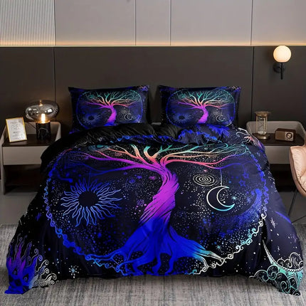 Tree of Life Bedding Set | Sun Moon Celestial Duvet Cover