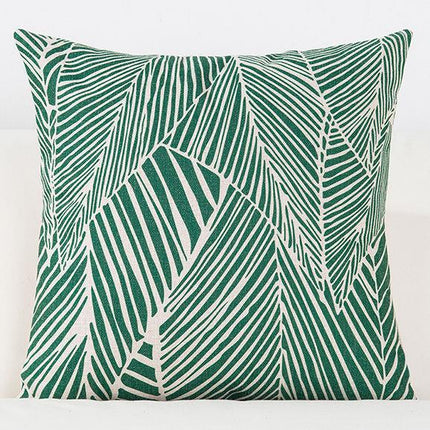 Nordic Botanical Cushion Cover | Rainforest Pillow 45x45