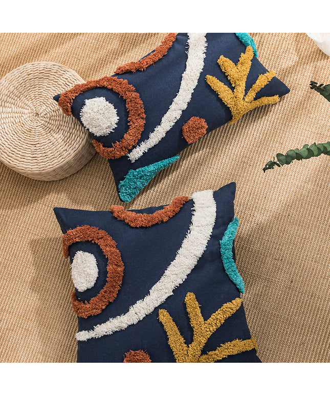 Tufted Colour Block Cushion Cover – Bold Modern Design in 2 Sizes