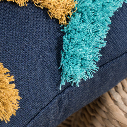 Tufted Colour Block Cushion Cover – Bold Modern Design in 2 Sizes