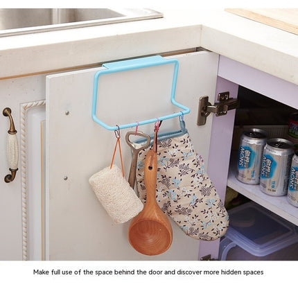 Cabinet Door Back Single-Rod Towel Rack Plastic Seamless Rag Rack Towel Bar