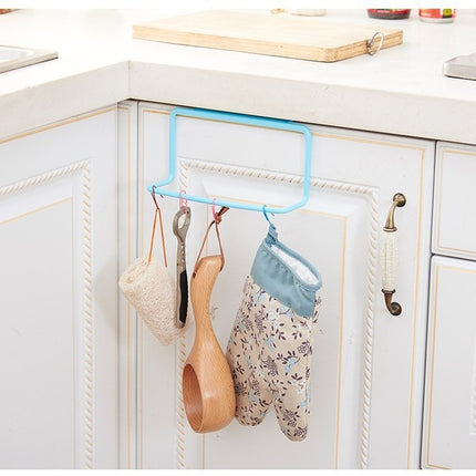 Cabinet Door Back Single-Rod Towel Rack Plastic Seamless Rag Rack Towel Bar