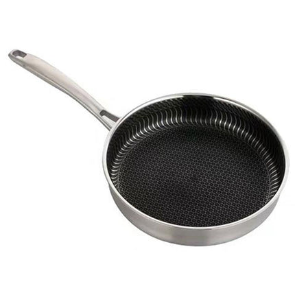 High-Quality 304 Stainless Steel Frying Pan – Skillet with Optional Lid