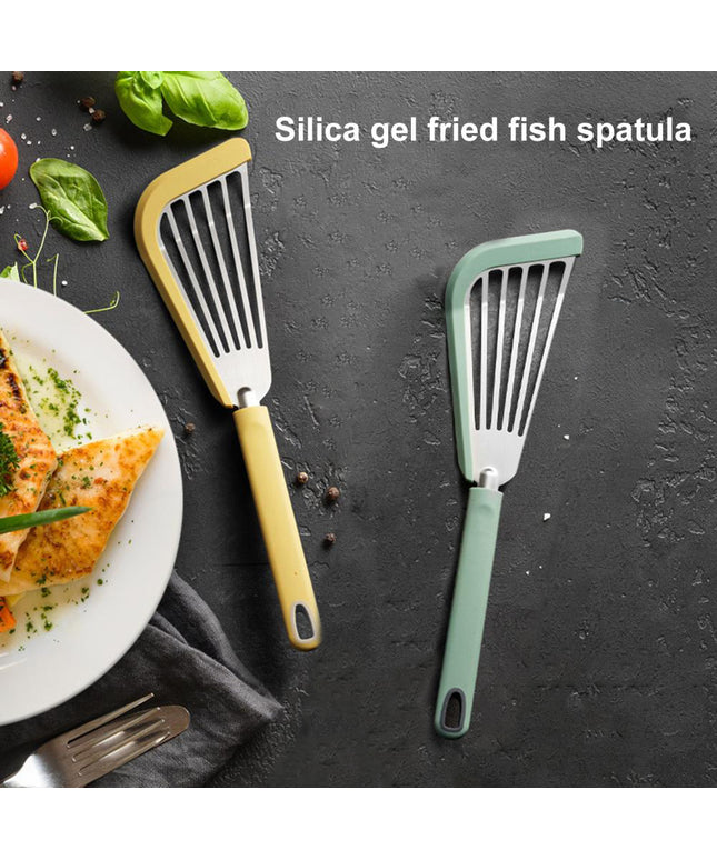 Silicone Egg & Pancake Spatula | Extra-Fine Non Stick Slotted Turner
