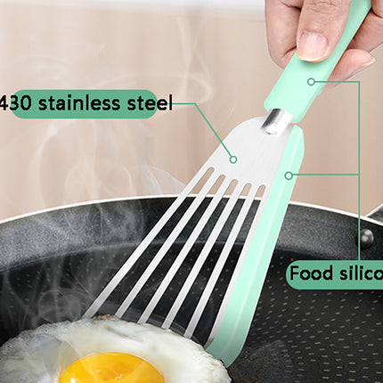 Silicone Egg & Pancake Spatula | Extra-Fine Non Stick Slotted Turner